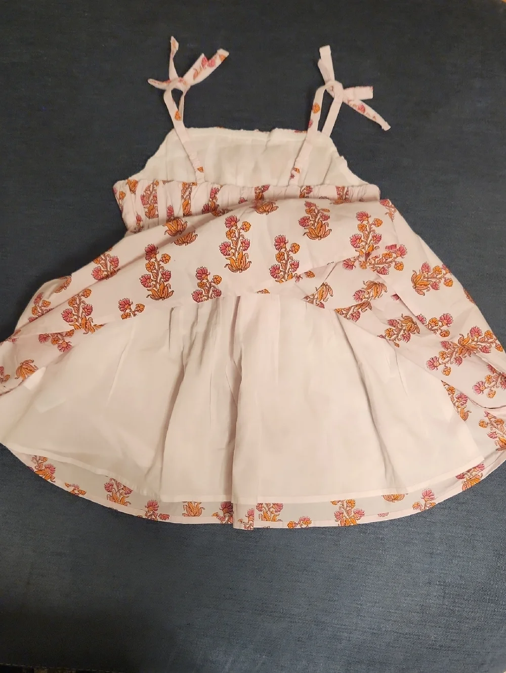 Crewcuts Pink Floral Tie-Strap Sundress Size 3T
